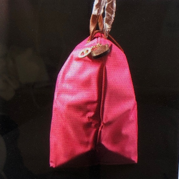 Longchamp Fuchsia Tote with Brown Accents - Picture 3 of 10